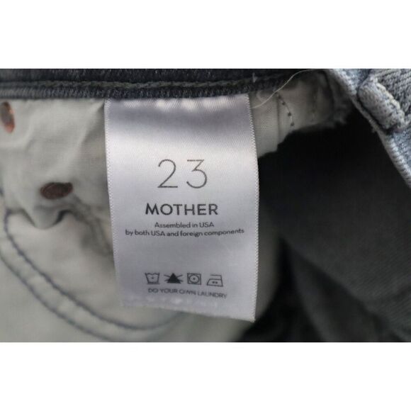 Mother 10064-851 Women's Sz 23 Light Gray High-Waisted Rider Skimp Jeans - Picture 3 of 11